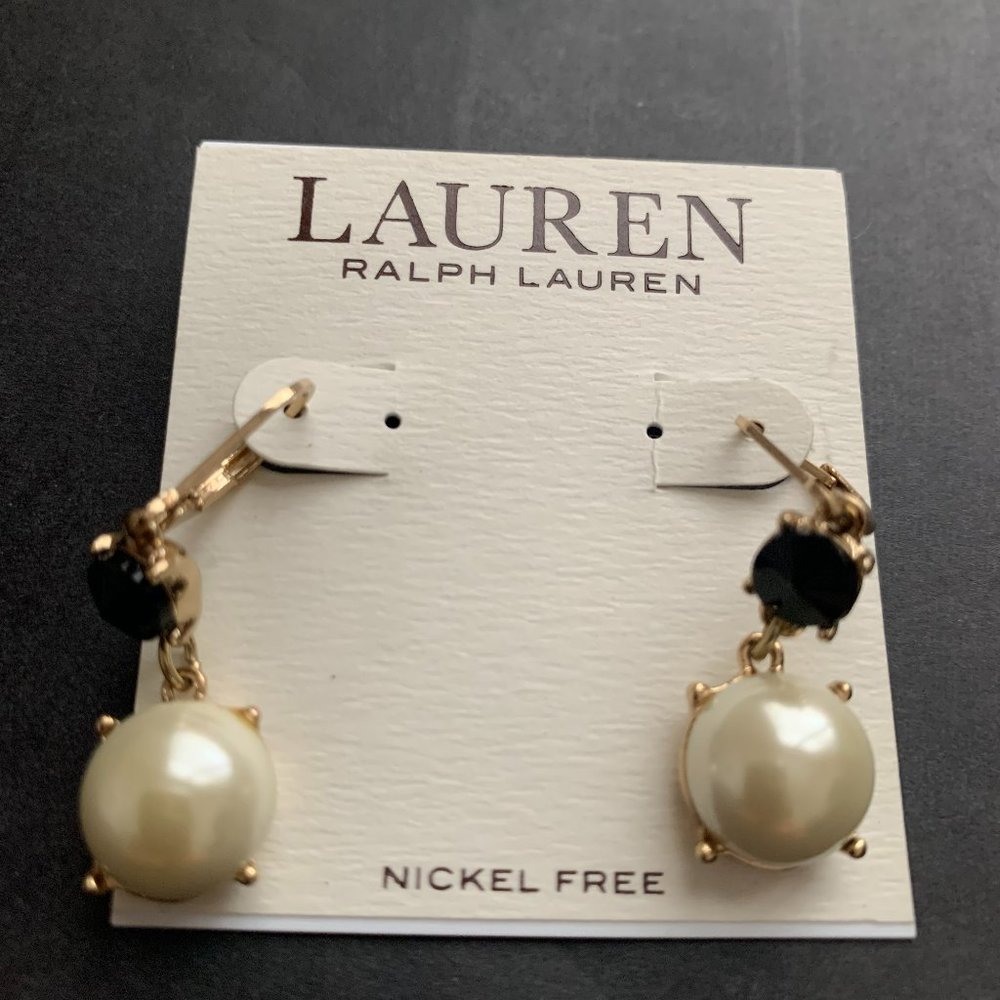 Lauren Ralph Lauren Faux Pearl Earrings